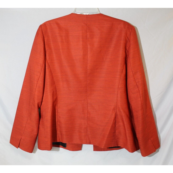 Kasper 2pc Suit Blazer/Jacket Open Front & Tank Top Orange Women's 14 Office - Picture 4 of 16